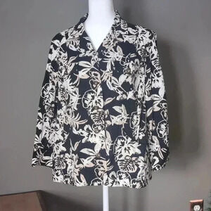 Christopher & Banks Black White and Cream Jacket